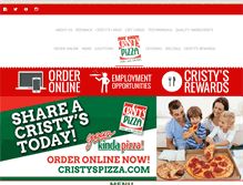 Tablet Screenshot of cristyspizza.com